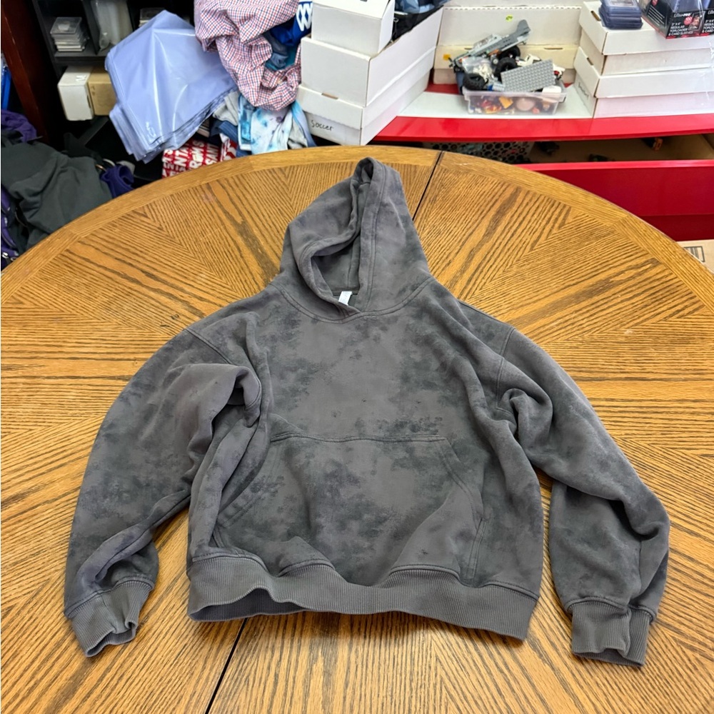 Fabletics Washed Charcoal Hooded Pullover - image 1